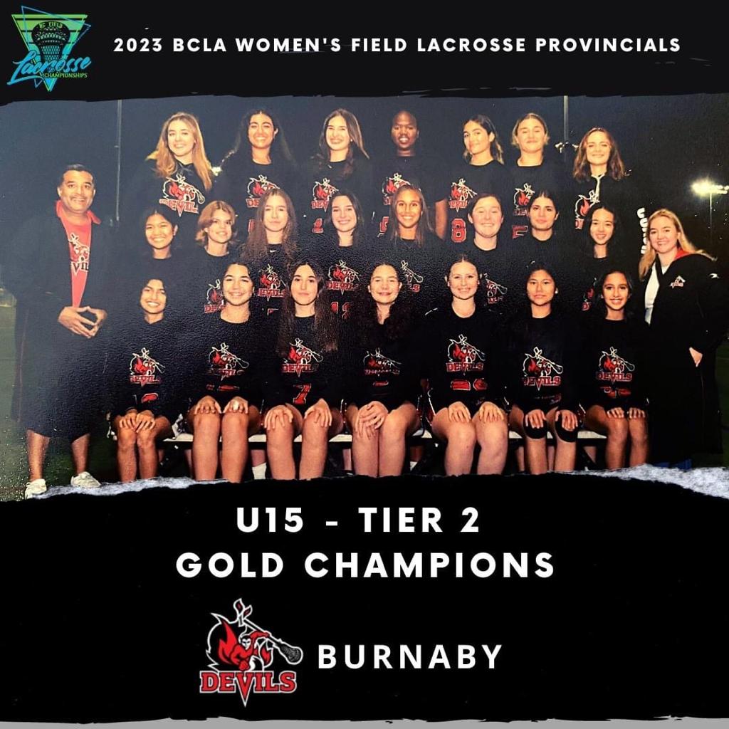 BFLC Women’s U15 Tier 2 Win 2023 BCLA Women’s Field Lacrosse